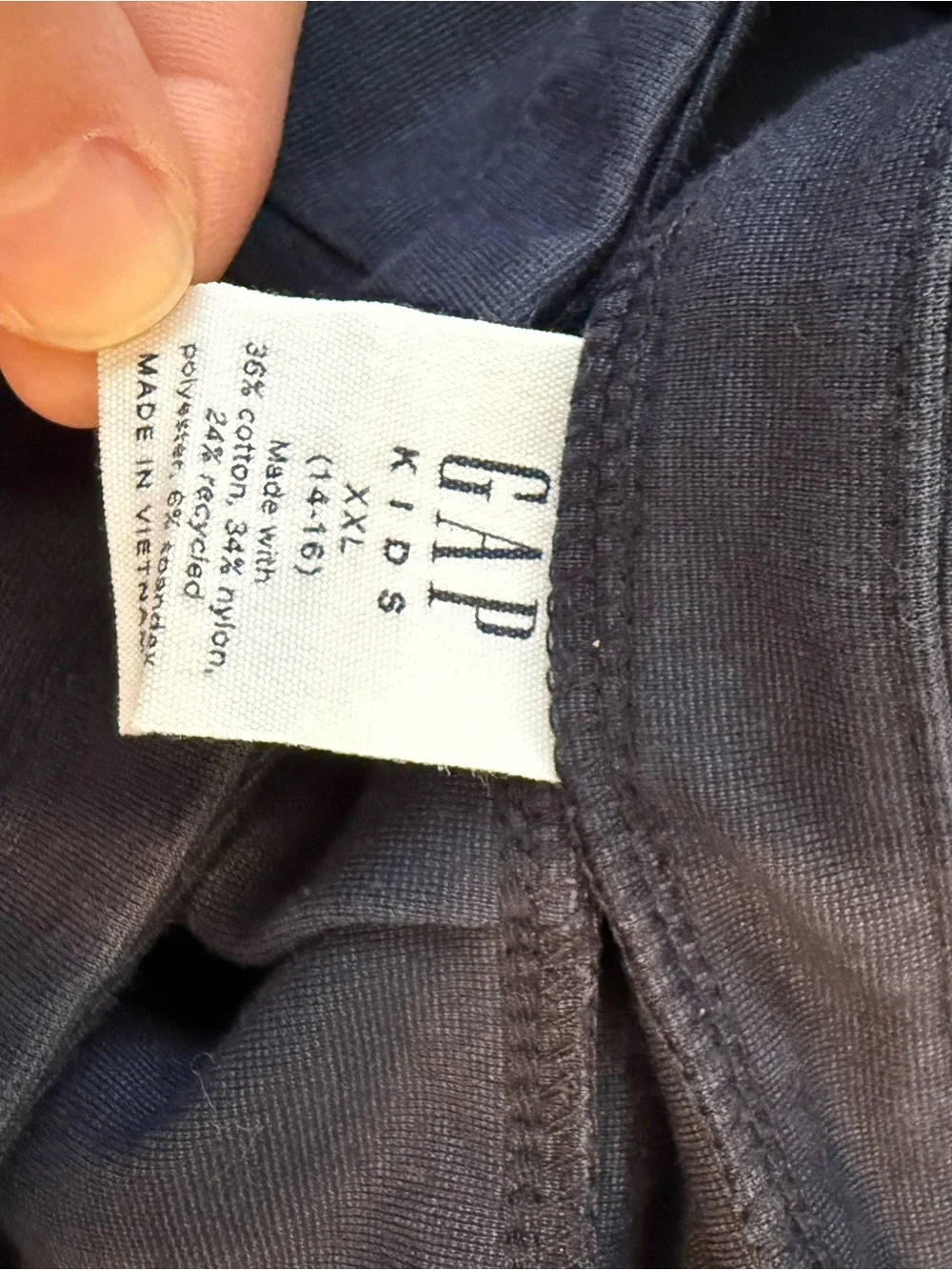 Gap Kids Girls School Uniform Skirt Navy Blue Pleated Cotton Knit Size 14 16 XXL